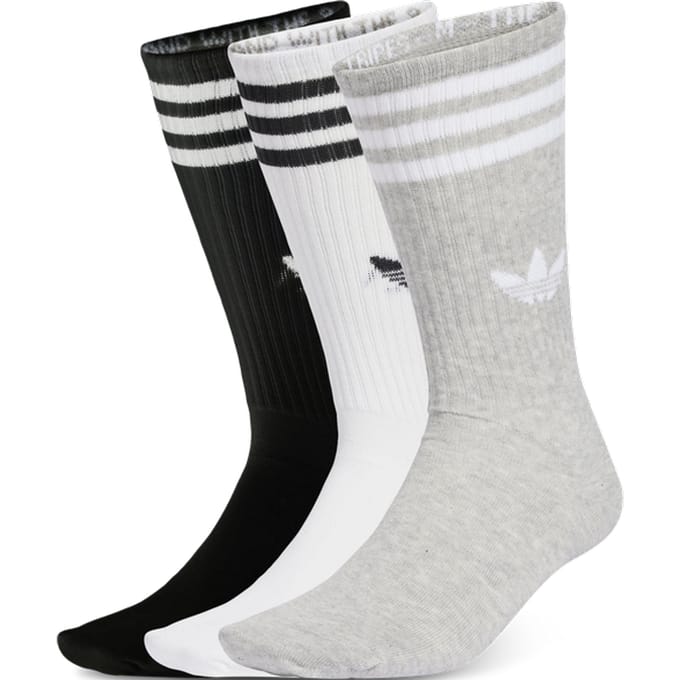 Adidas 3-stripes High Crew Socks 3 Pairs Sokken Unisex - Wit - Maat 34-36 - Poly (Polyester)