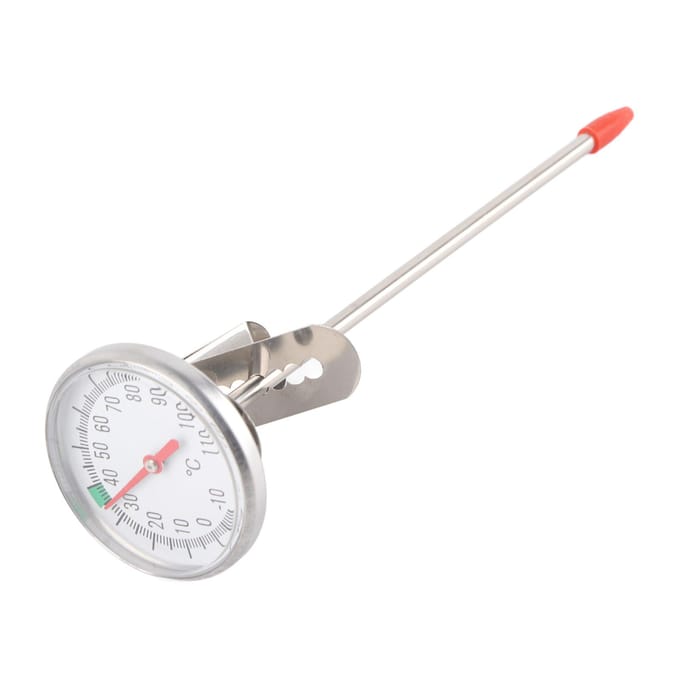 Melkthermometer van roestvrij staal ?10~110 celsius  Makkelijk te Reinigen Koffie Opschuimaccessoires white