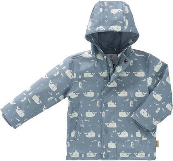 Fresk regenjas walvis blauw - 8 jaar