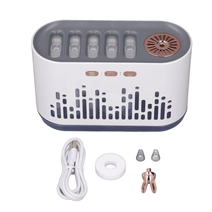 Essentiële Olie Diffuser 700ml Aromatherapie Diffuser Cool Mist Luchtbevochtiger met RGB Kleurverandering gray