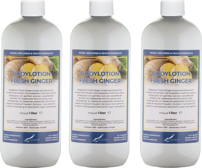 Bodylotion Fresh Ginger 1 Liter - set van 3 stuks
