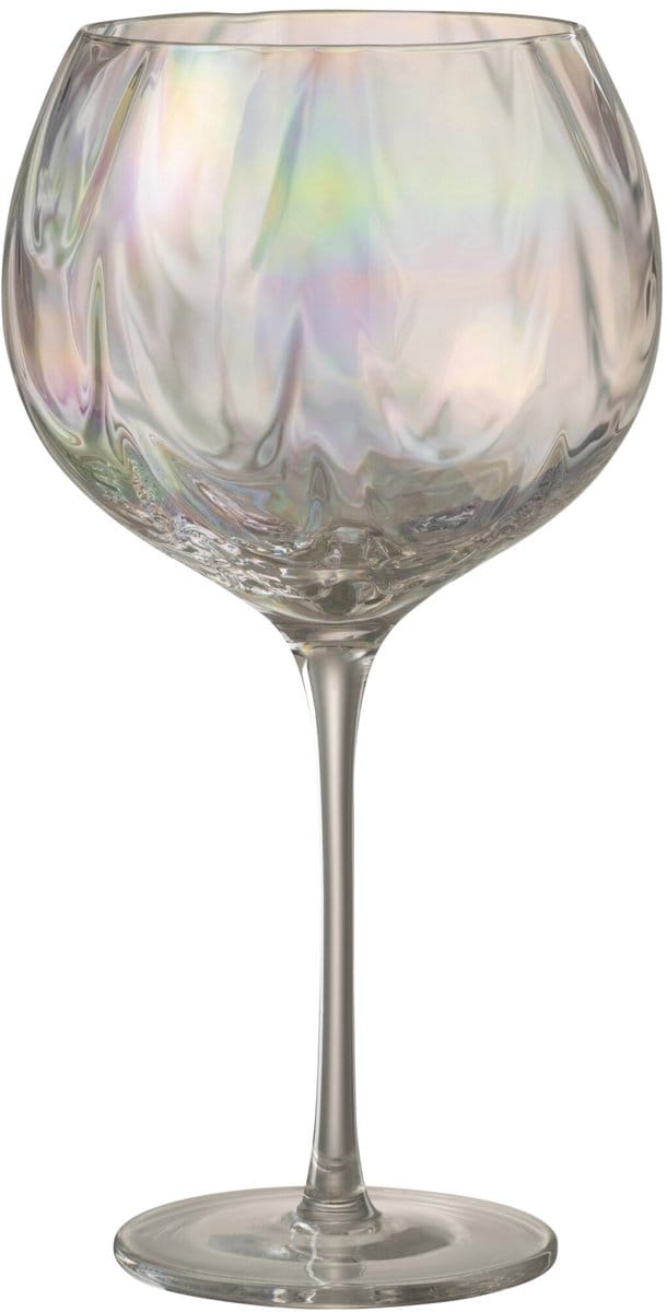 J-Line wijnglas Oneffen - glas - transparant - 4 stuks