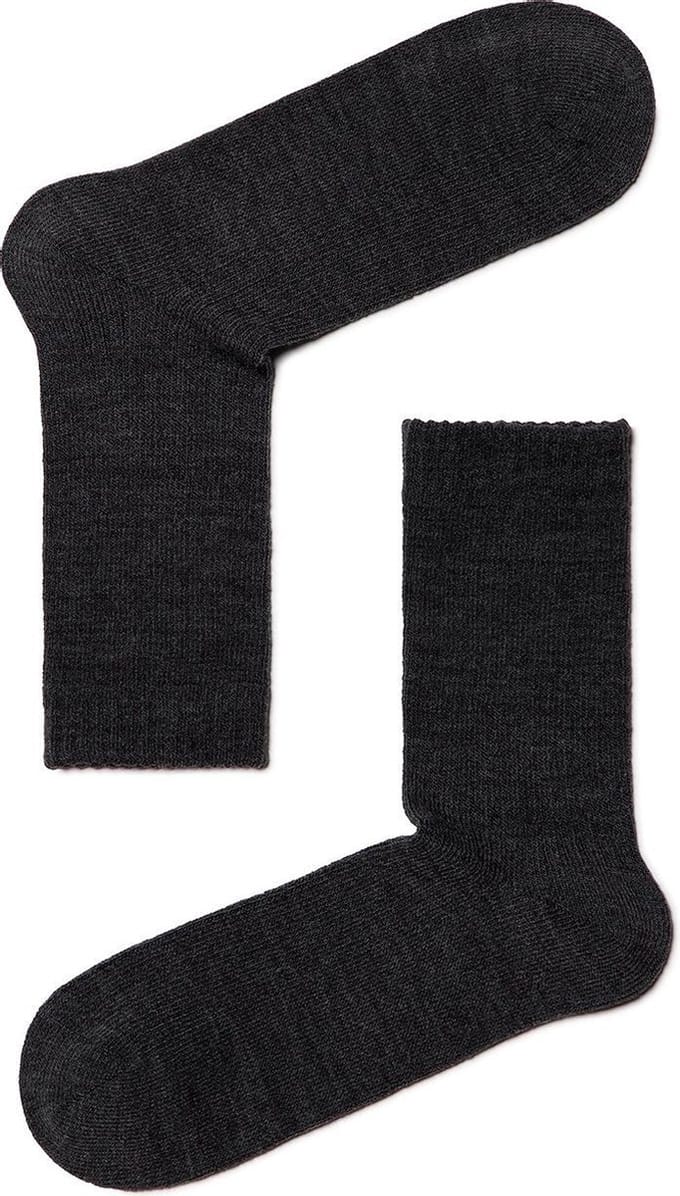 3-PAAR Herensokken winter (dik) rib-gebreid, grijs, maat 44/45 (29)