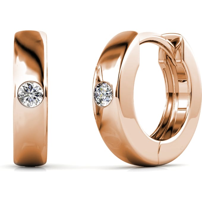 Ringen Oorbellen - Roségoud en Kristal