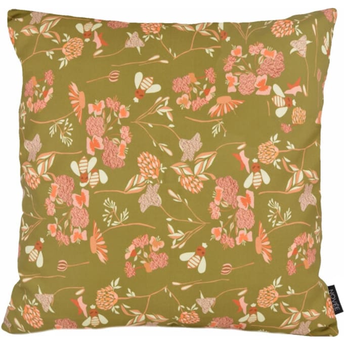 Sierkussen Mae Bloom Groen - Outdoor | 45 x 45 cm | Katoen