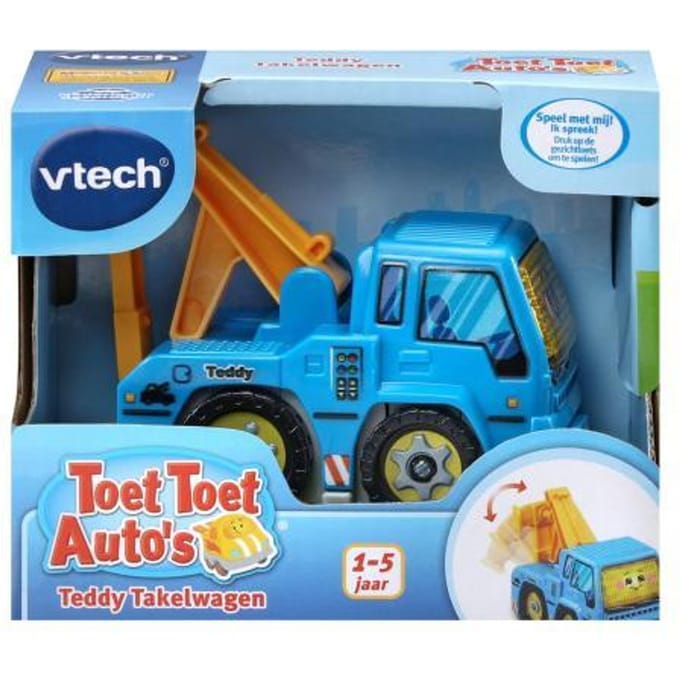 Vtech Toet Toet Auto's Teddy Takelwagen Voertuigen Speelgoedauto's voor peuters en kleuters
