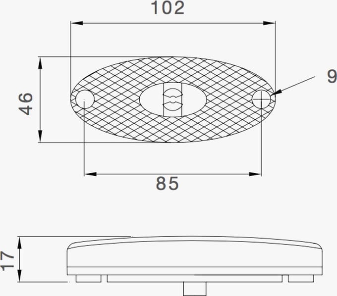 Aspock Flatpoint 2 LED Oranje 24V