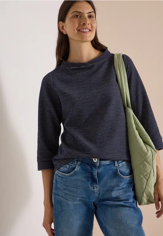 Ottomaans shirt in tweekleurige uitvoering