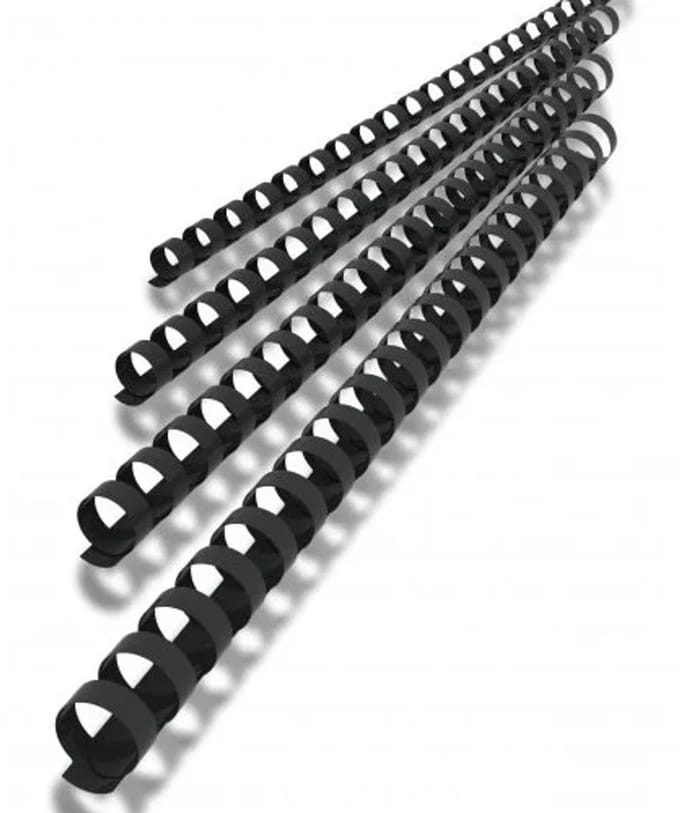Q-CONNECT bindrug 12mm 21 rings 100 stuks zwart