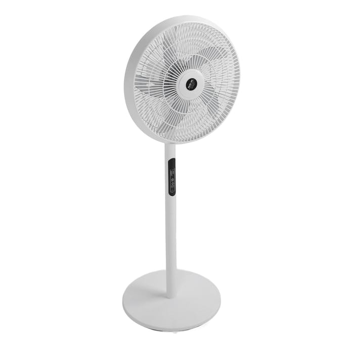 Ventilateur oscillant 3 vitesses, silencieux, télécommande, alimenté par batterie solaire, 18 000 mAh, pour la maison black