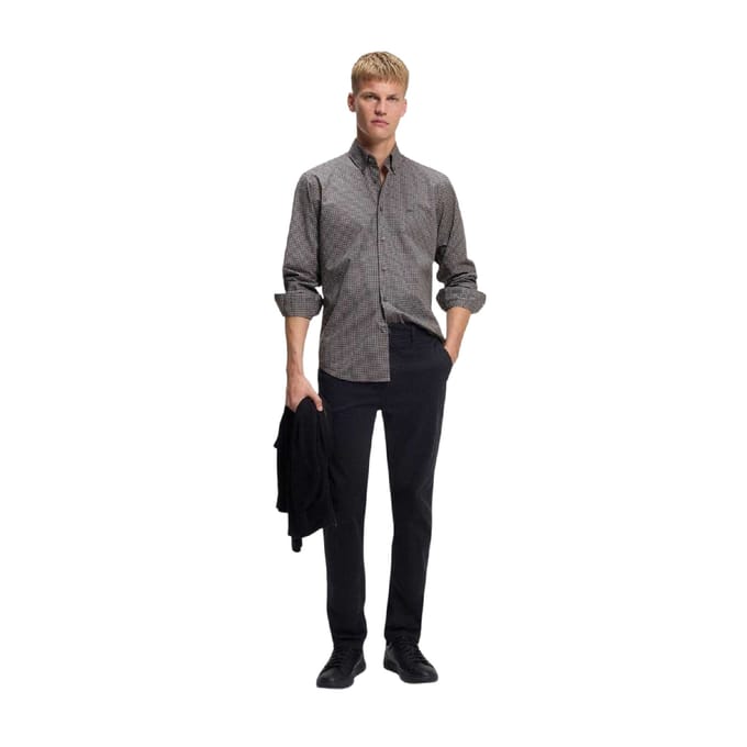 Boss Ricoplus-overhemd voor heren (Zwart)