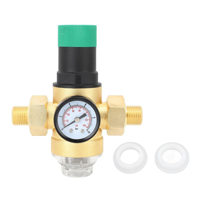 Waterdrukregelaar Messing G3/4 Waterdrukregelaar met meter Roestvrijstalen scherm