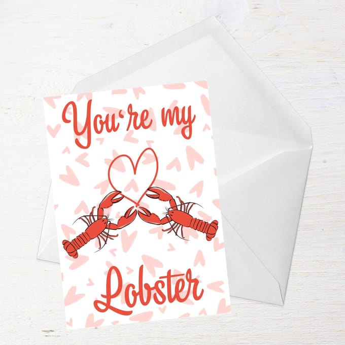 Friends Valentine's Lobster Greetings Card - Giant Card