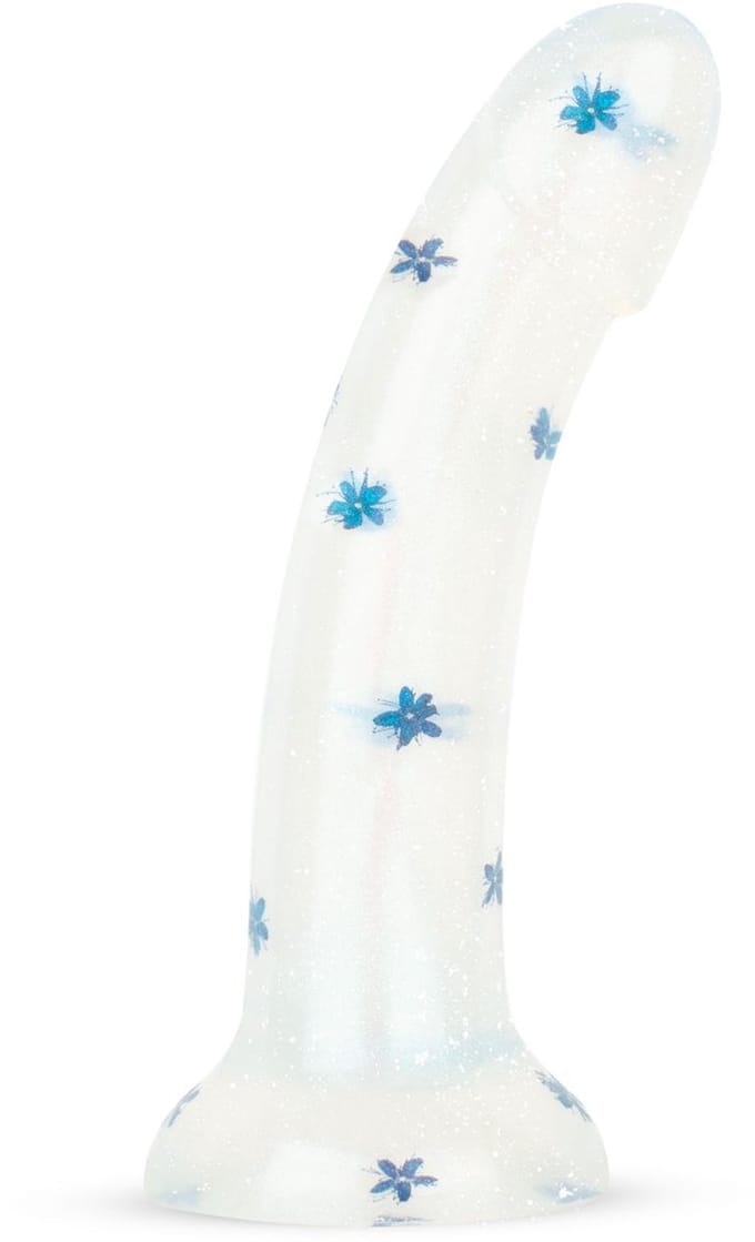 Dildo Collection Blossom Bliss Dildo – Blauw Glitterdesign 19 cm