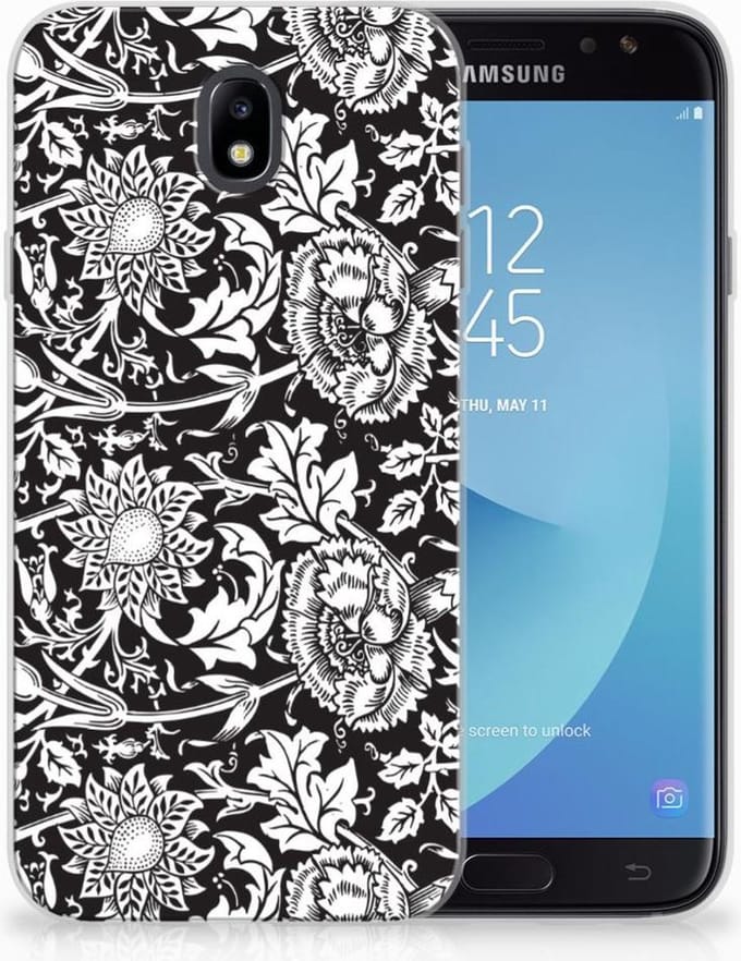 Samsung Galaxy J7 2017 | J7 Pro TPU Case Black Flowers