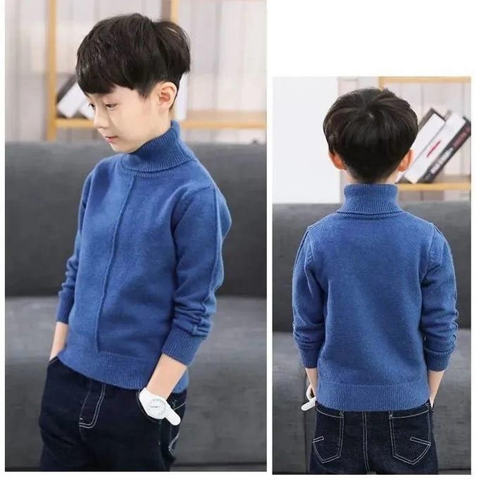 Pull pour enfant Pull col rond Pull tricoté d'hiver Pull d'hiver épais et chaud 140 gray