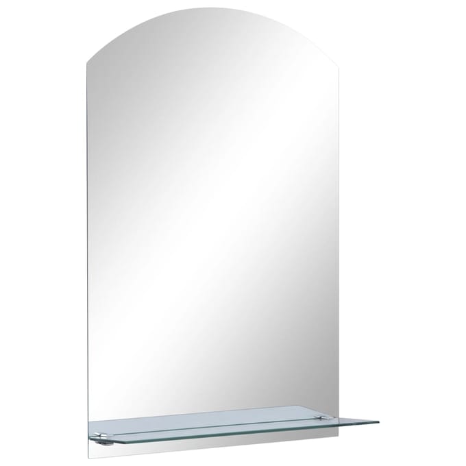 vidaXL - Wandspiegel - met - schap - 40x60 - cm - gehard - glas