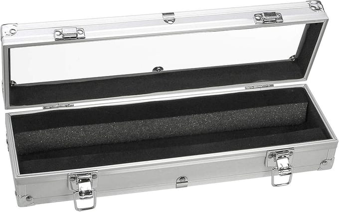 Munt Koffer - Verzamelkoffer - Munten Presenteren - Vergrendelbare Sluitingen - 33 cm - Grijs