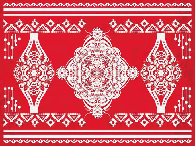 Vinyl | vinyl | vloerkleed | Lighthouse red | 95x95 cm