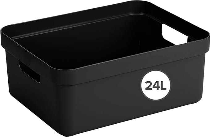 Sunware Sigma Home opbergbox 24L - 44.5x34.5x18.3 cm - Zwart