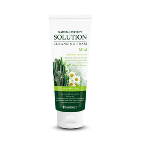 Deoproce Solution naturelle parfaite mousse nettoyante savonnette fleur de Cactus 170g * 1 pièce/2 pièces/3 pièces 1Pc white