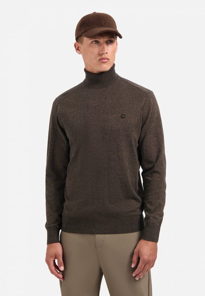 No Excess Pullover Roll Neck Dusty Blue Größe: XL | Turtlenecks Outlet | Herren | Blau