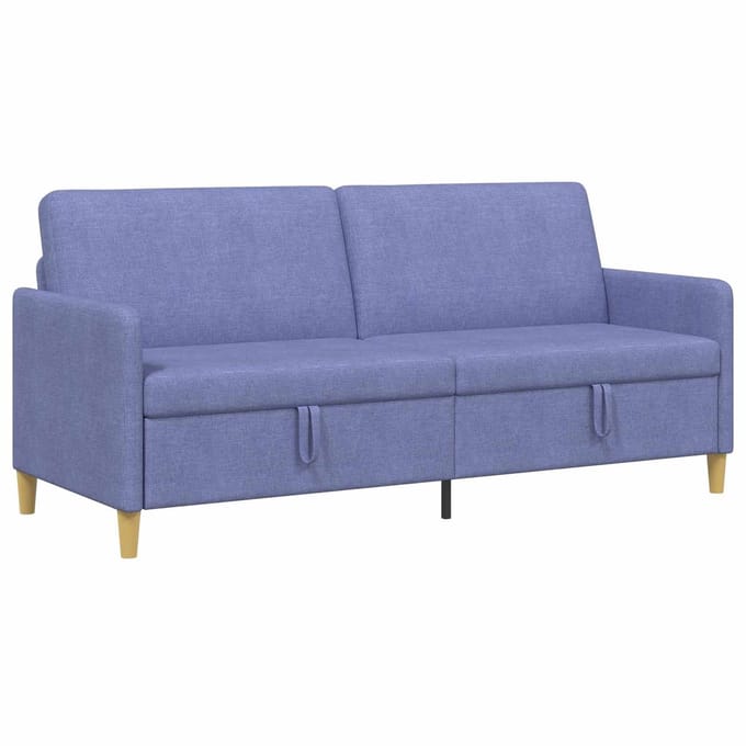 vidaXL - Sofa - met - Opbergruimte - Jeans - Blauw - 192 - x - 78 - x - 87 - cm - Polyester