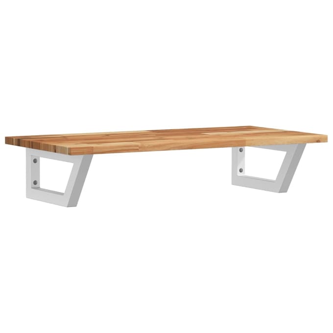 vidaXL - Badkamer - wandschap - staal - en - massief - acaciahout