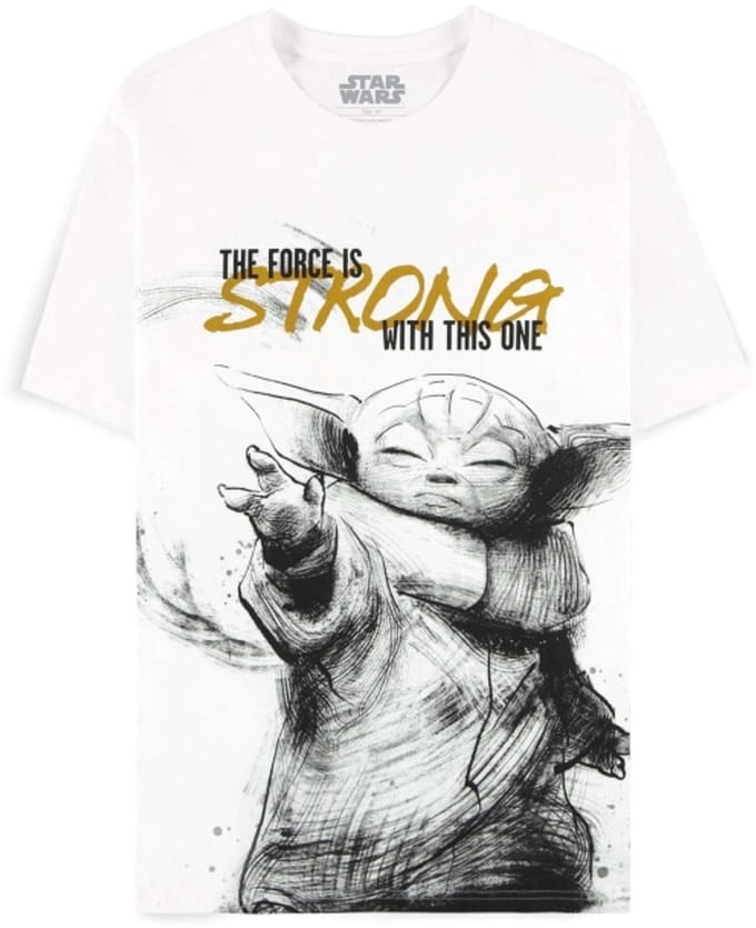 Star Wars The Mandalorian - The Force is Strong Heren T-shirt - wit - M