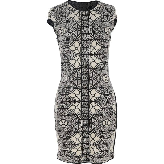 Alexander McQueen mini-jurk met print in veelkleurige wol