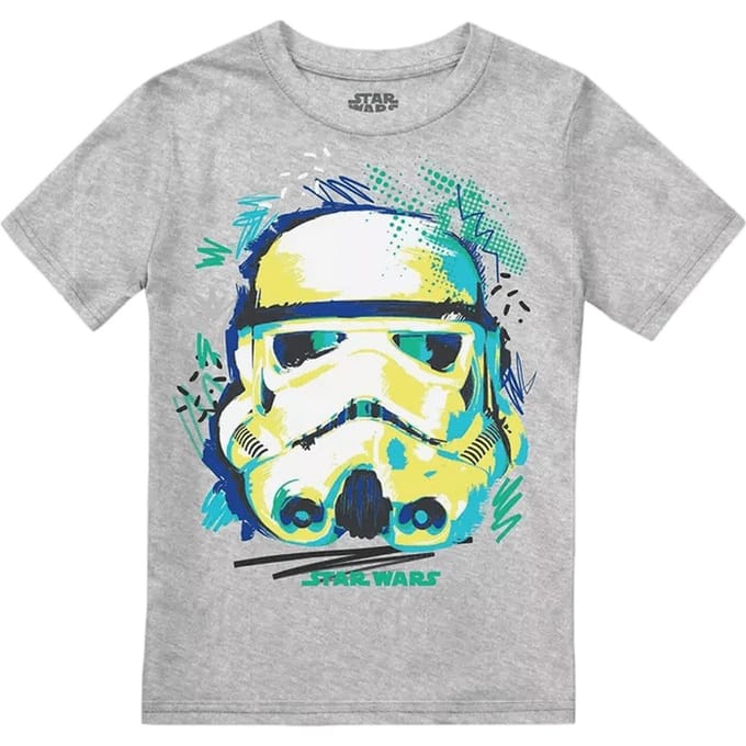 Star Wars Jongens Trooper Schets T-shirt (Sportgrijs)