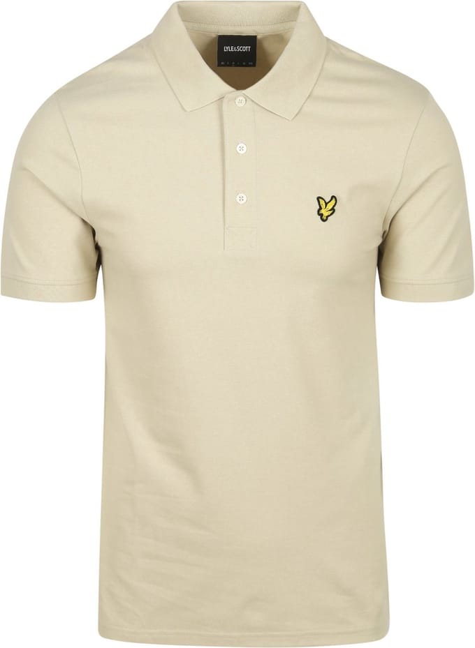 Lyle and Scott Polo Plain Grey Taupe - Maat M - Heren