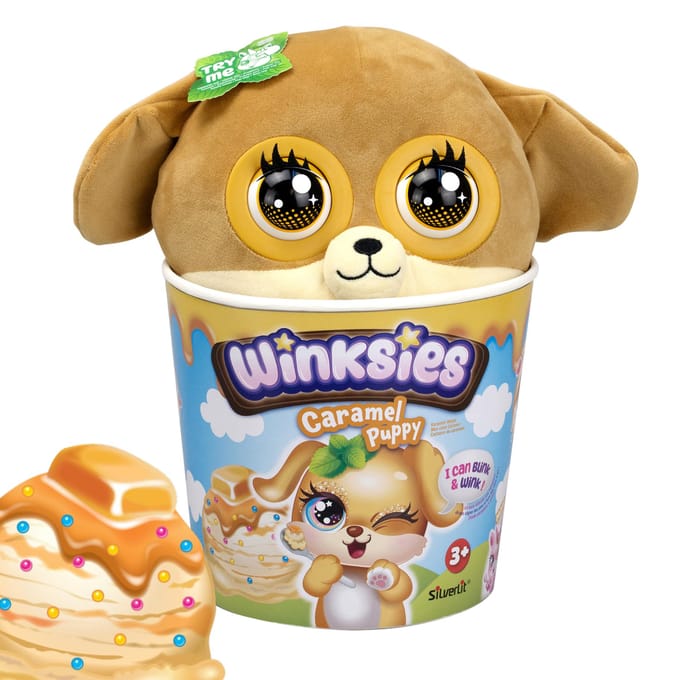 Silverlit Winksies Caramel Puppy Brown Elektroniche knuffels Interactieve knuffels