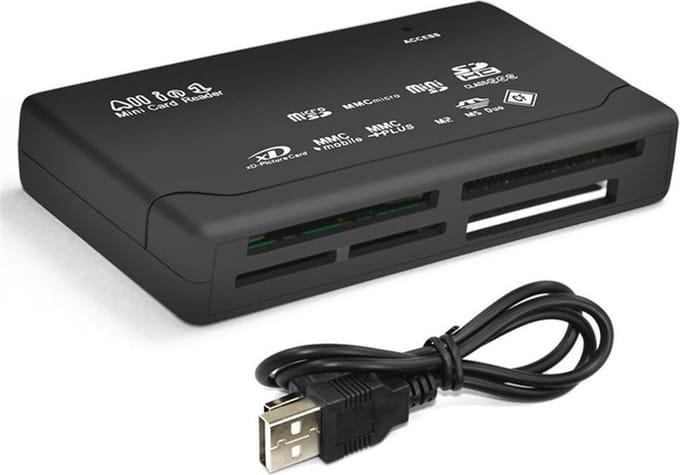 Geheugenkaartlezer -  All in one kaartlezer - Memorycard reader - CF/TF/MS/M2 - (Micro) SD kaart