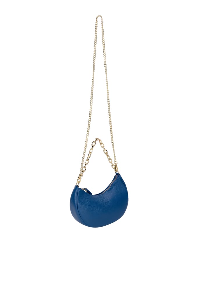Faina Leren schoudertas Dames Elektrisch blauw