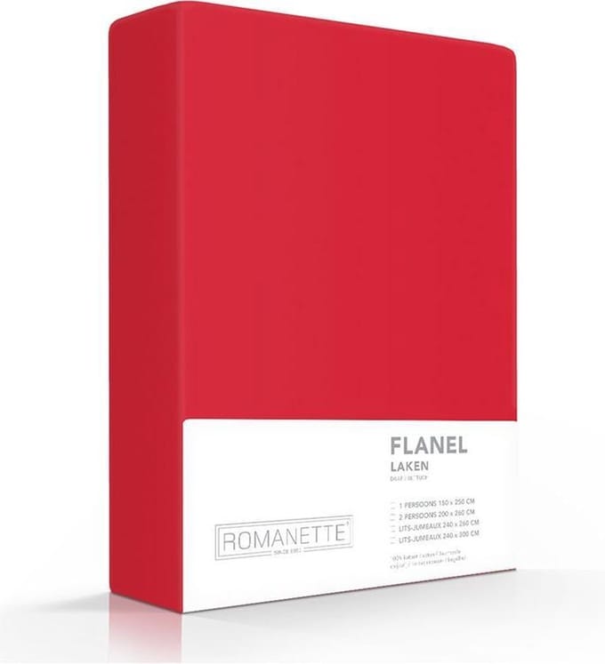 Laken Verwarmend Flanel - Rood
