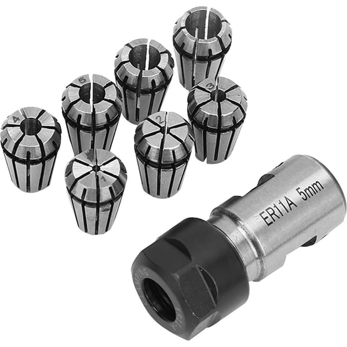 7PCS ER11 5mm Motorashouder Verlengstang ER11 1?7 mm veerringenset