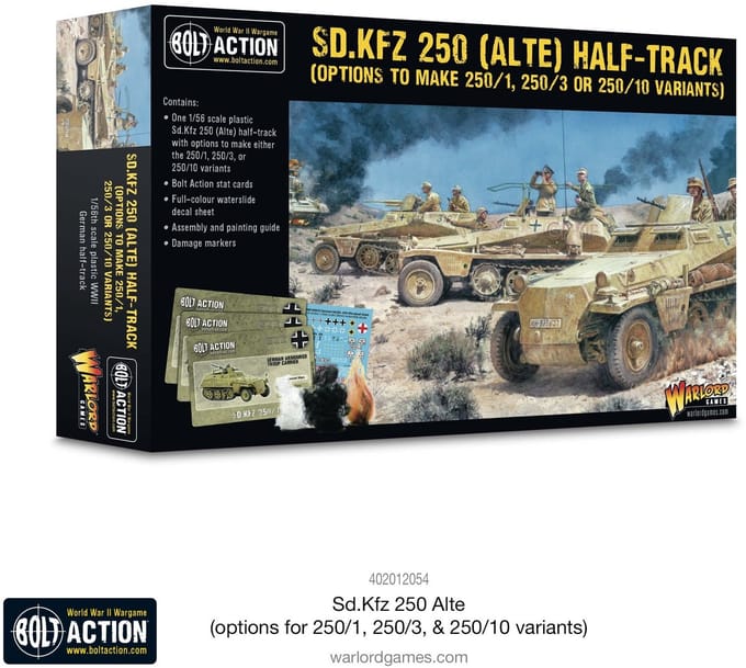 Sd.Kfz 250 (Alte) Half-Track (250/1, 250/3 or 250/10 variants)