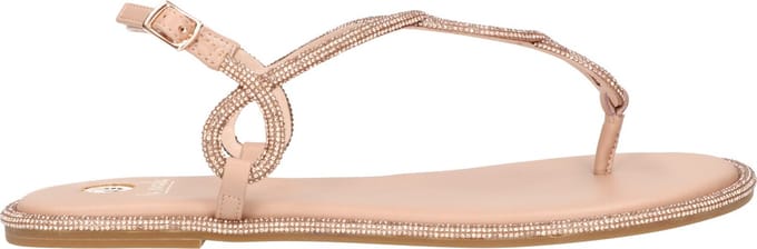 La Strada Sandaal Beige Glitter Synthetisch - Damesschoenen - Maat - 38