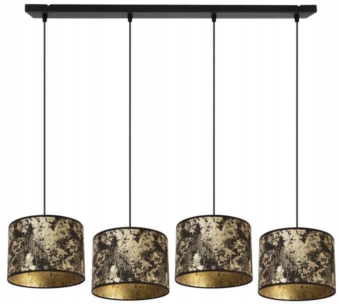 Light-Home Werona – Plafondlamp 4-lichts – Verstelbare hoogte – Goud/Zwart – Modern