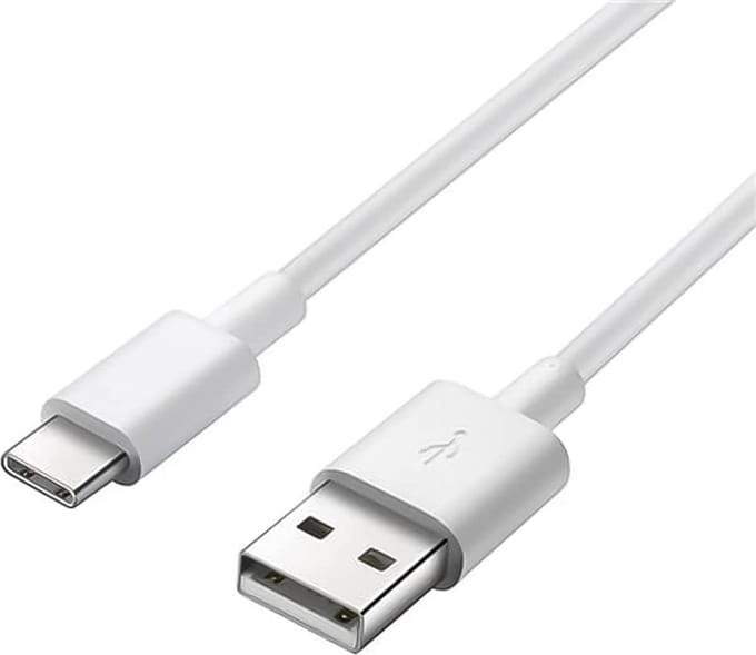 USB C naar USB A kabel Wit geschikt voor o.a. Smartphone en tablet - Oplaadkabel - usb c naar usb A kabel