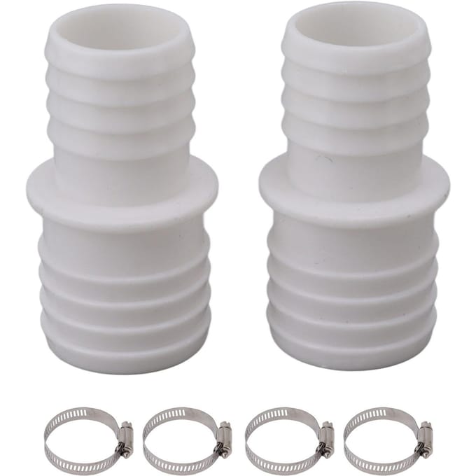 32mm Slangkoppeling Zwembadslangadapter met Slangklem Slangadapter Vervanging voor Pangea Tech white