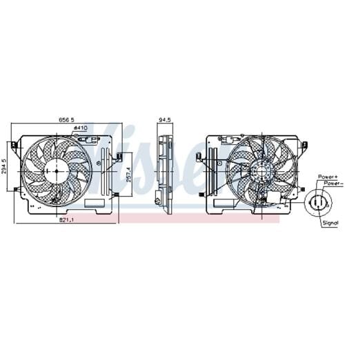 Koelventilatorwiel, motorkoeling NISSENS 850080