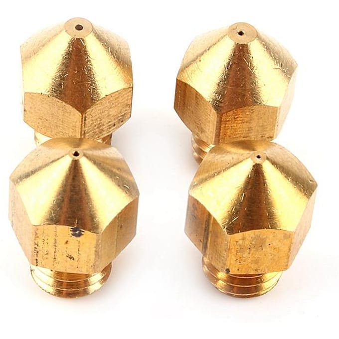 4 stuks 0,2 + 0,3 + 0,4 + 0,5 mm extruder nozzle printkop voor Makerbot 3D printerset beige