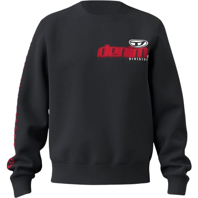 Diesel Unisex-sweatshirt met ritssluiting voor volwassenen (Kaviaar)