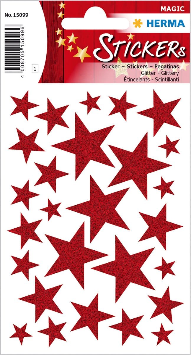 HERMA 15099 sticker Folie Rood Permanent 27 stuk(s)