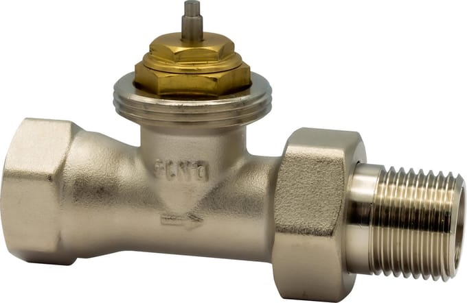 BELRAD radiatorkraan recht 1/2 MV - Nikkel