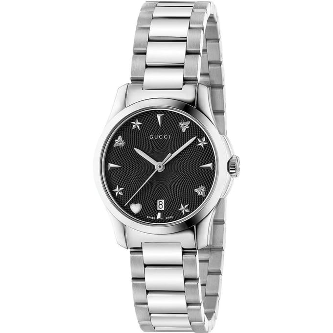 Gucci YA126573 G-Timeless zwarte wijzerplaat Unisex horloge