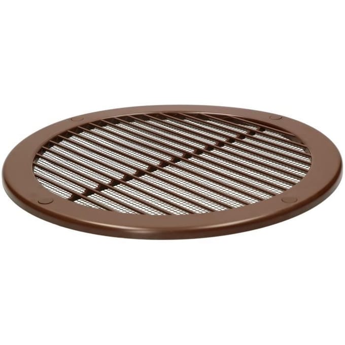 Ventilatierooster KOTARBAU rond Fi 200 mm kastanjebruin met mousserend bruin