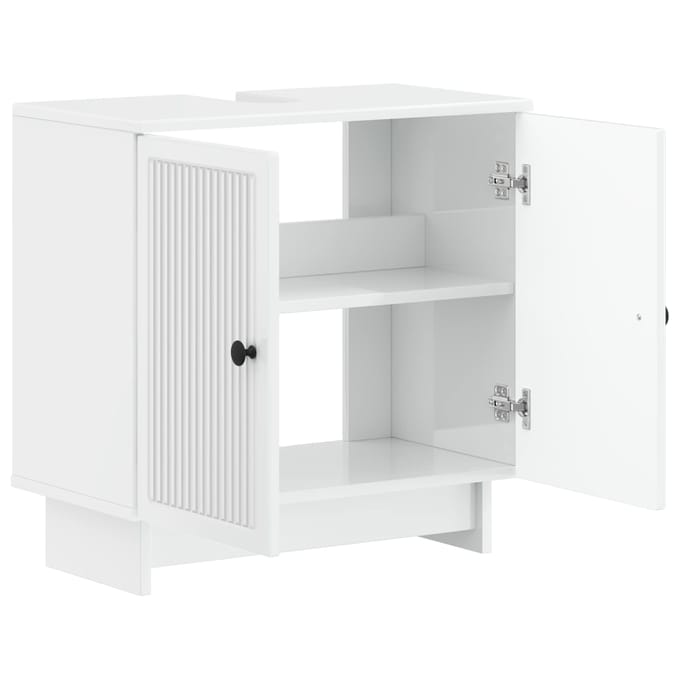 vidaXL - Wastafel - kabinet - voor - de - badkamer - EDE - Hoogglans - Wit